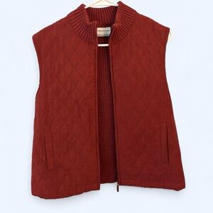 Alfred Dunner Rust Quilted Vest